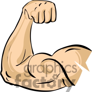 300x300 Cartoon Muscle Arm Clipart