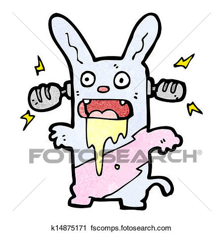 450x470 Clipart Of Cartoon Crazy Bunny Rabbit Listening To Music K14875171