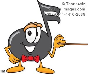 300x255 Cartoon Music Note Conducting