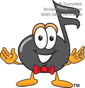 288x300 Cartoon Music Note With Hands Out