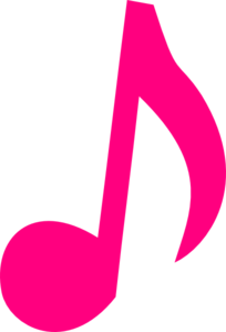 204x299 Pink Music Note Clip Art