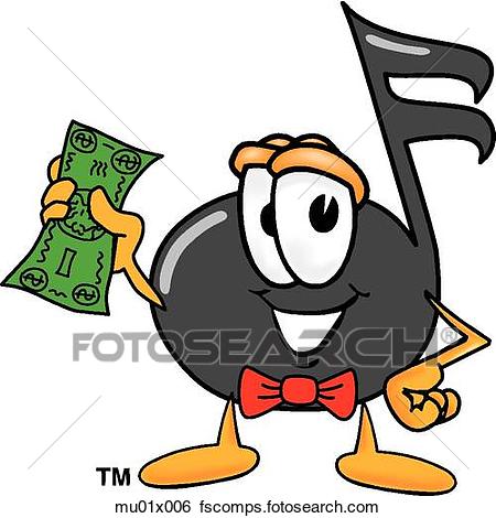 450x470 Stock Illustration Of Music Note With Money Mu01x006