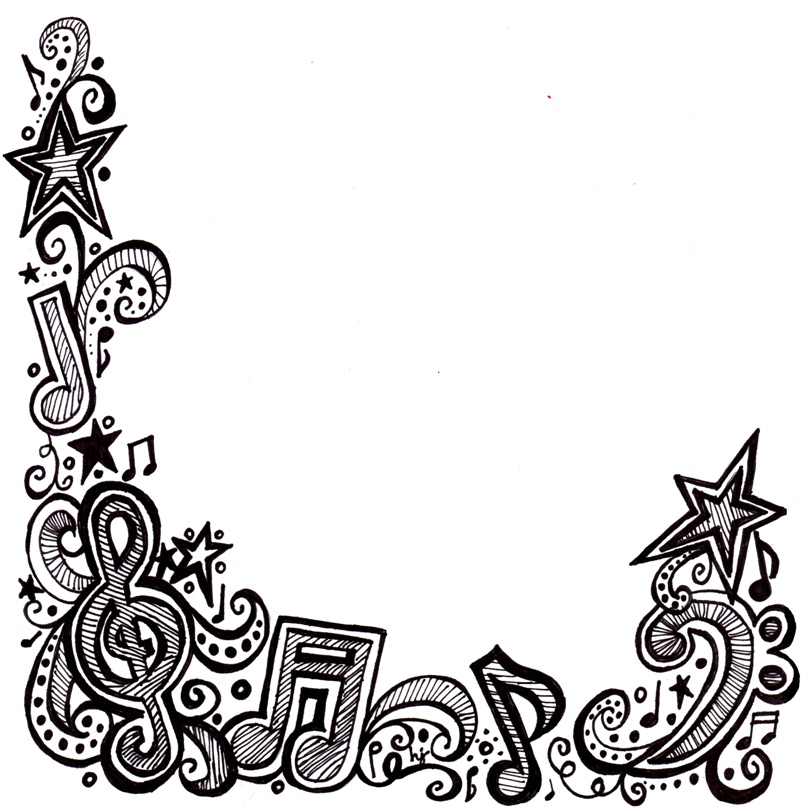 811x811 Music Border Clip Art