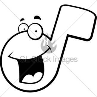 325x325 Music Note Smiling Gl Stock Images