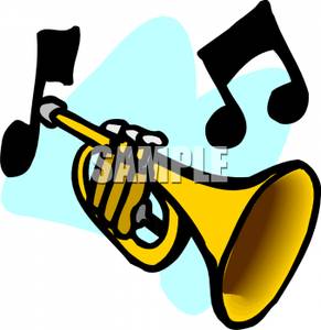 291x300 Art Image Music Notes And A Trumpet