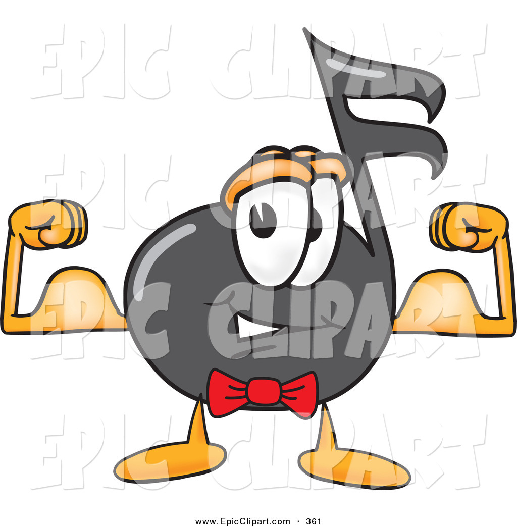 1024x1044 Vector Clip Art Of A Strong Music Note Mascot Cartoon Character