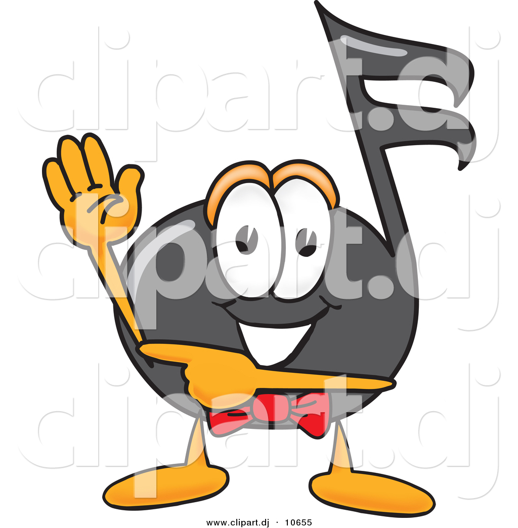 1024x1044 Vector Of A Cartoon Music Note Waving And Pointing By Toons4biz
