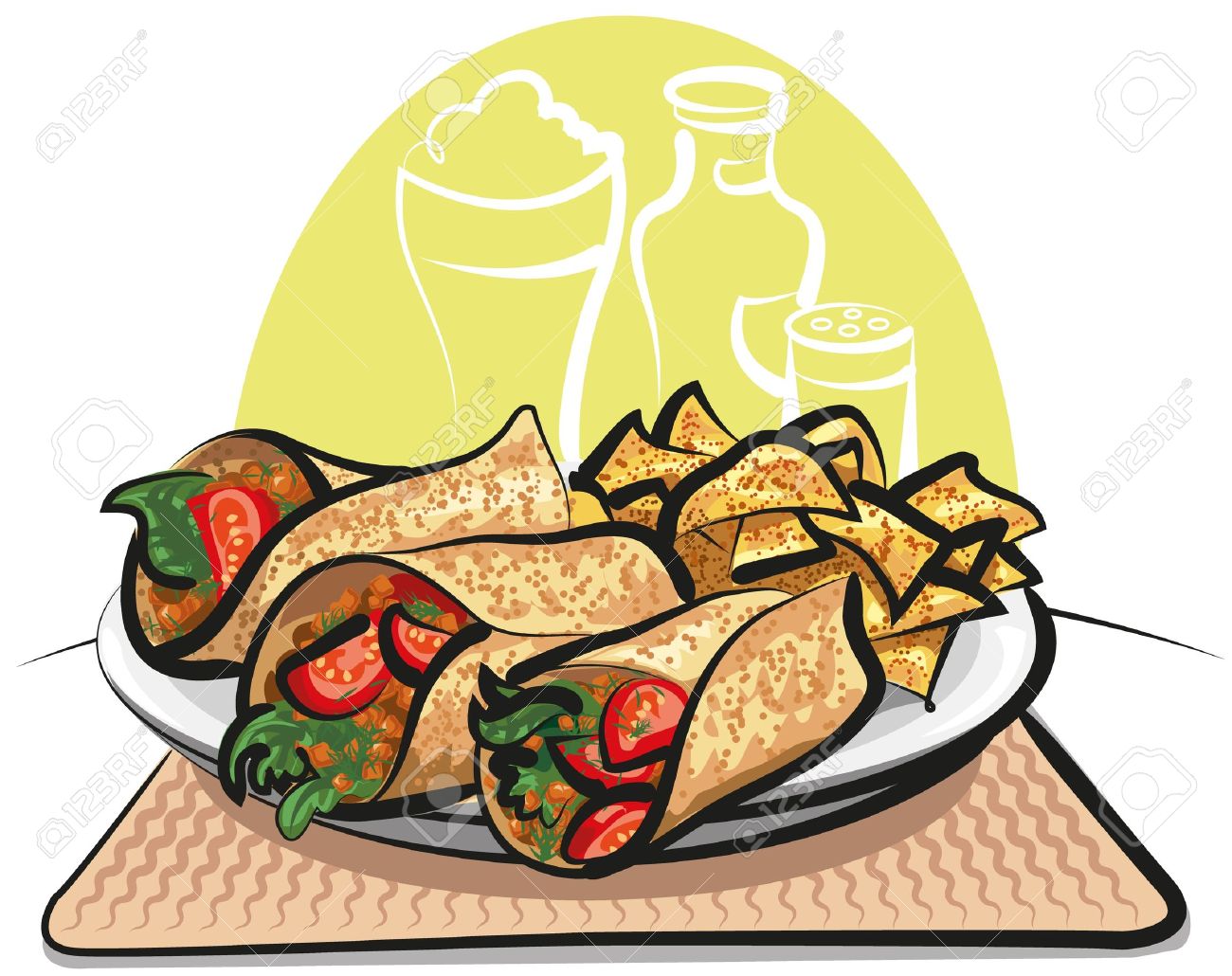 1300x1030 Fish Taco Clipart Nacho