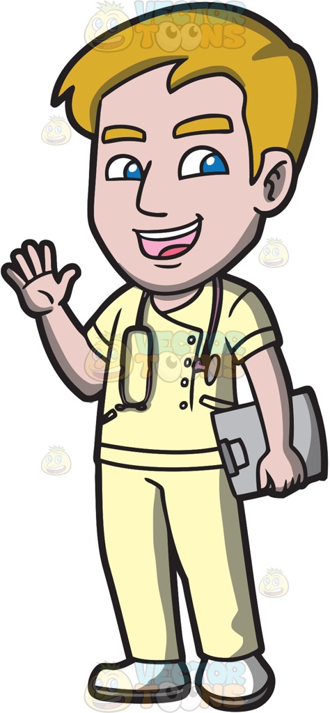 474x1024 A Friendly Male Nurse Saying Hello Male Nurse