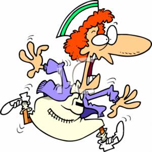 300x299 Clipart Of A Panicking Nurse Running Around The Hospital