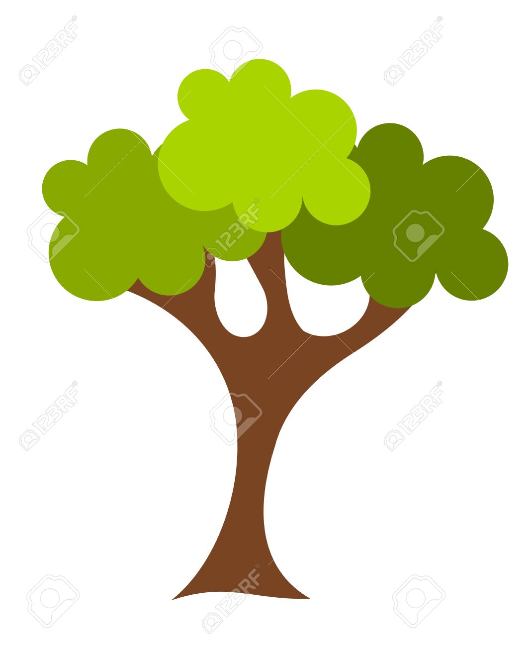 Cartoon Oak Tree Clipart