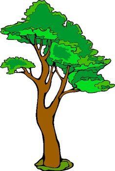 236x351 Cartoon Oak Tree. Vector Clip Art Illustration With Simple