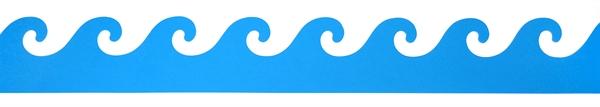 600x107 Ocean Waves Border Clip Art