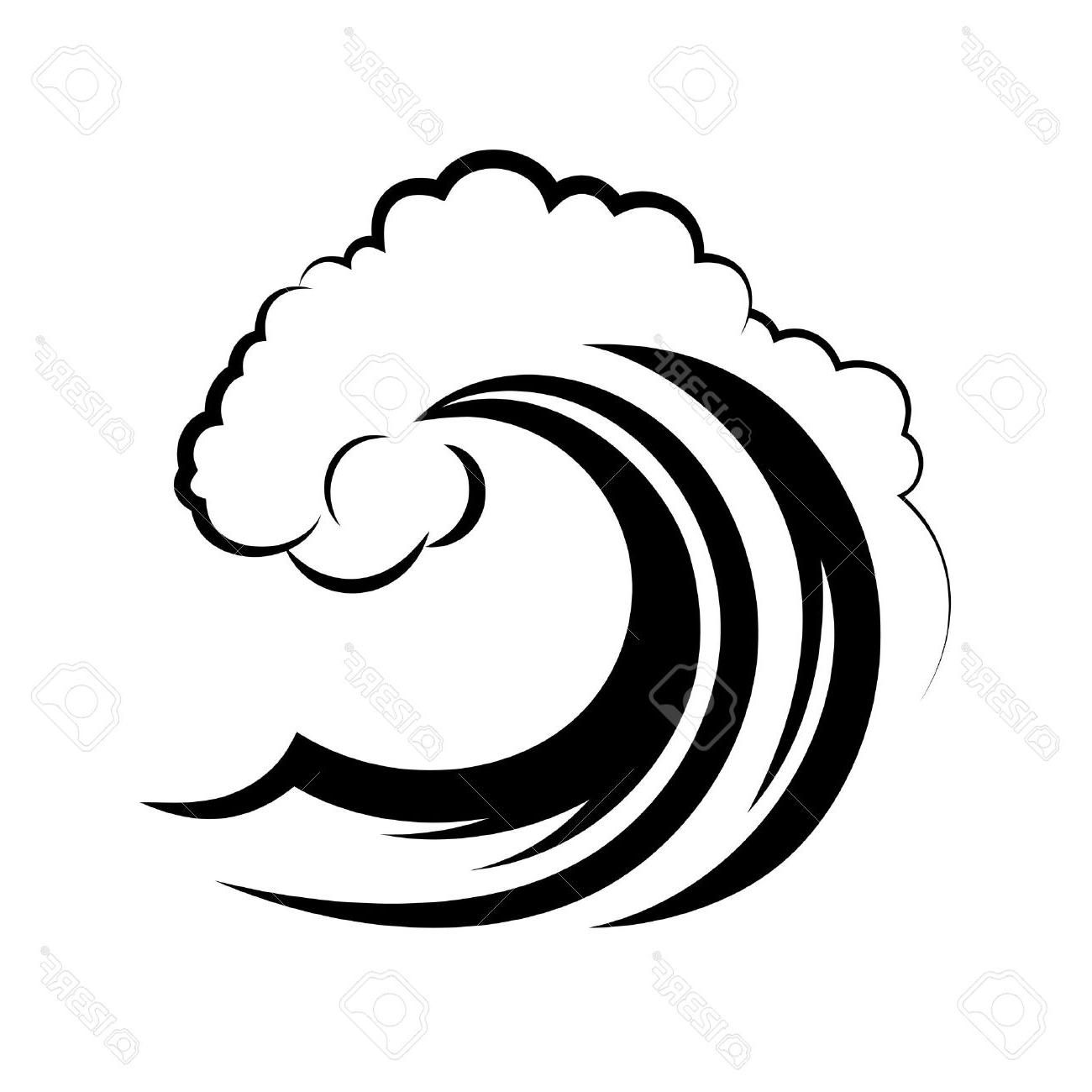 1300x1300 Best Ocean Wave On White Background Stock Vector Image