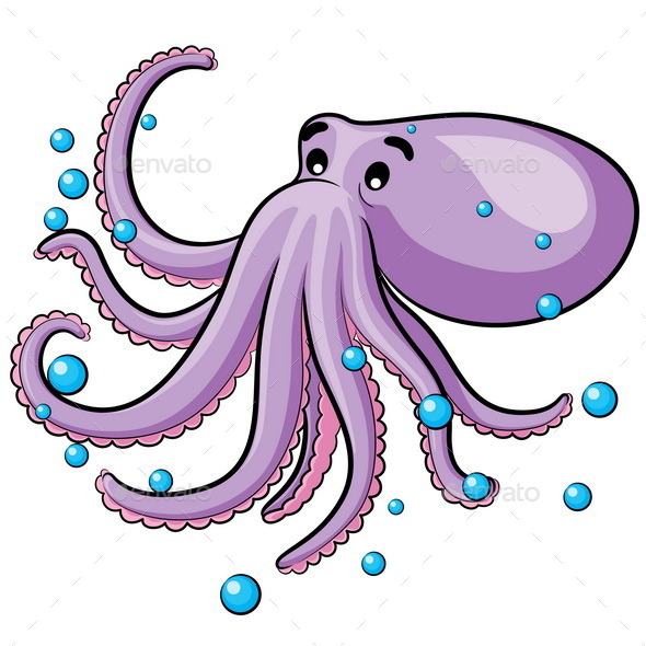 590x590 Octopus Cartoon By Rubynurbaidi Graphicriver