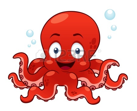 450x366 Illustration Of Cartoon Octopus Manualidades