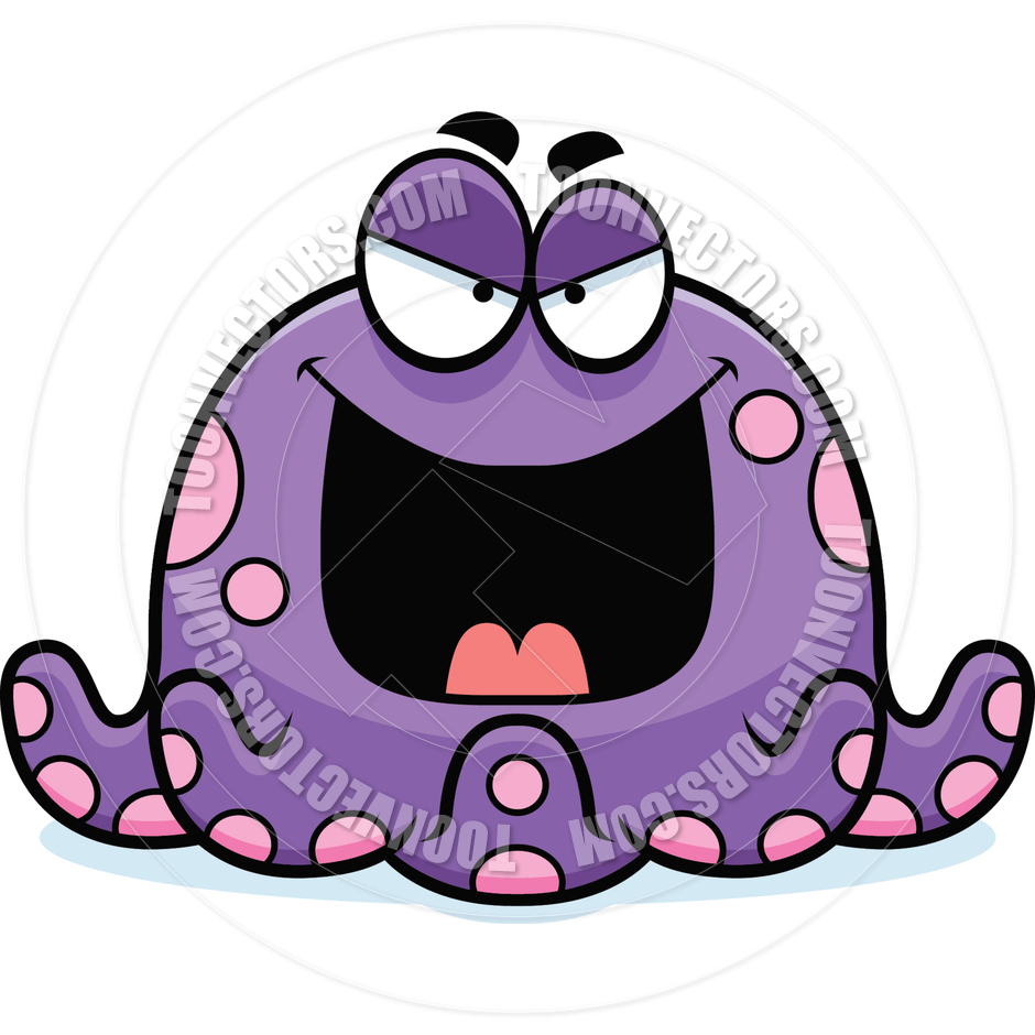 940x940 Cartoon Little Octopus Evil By Cory Thoman Toon Vectors Eps