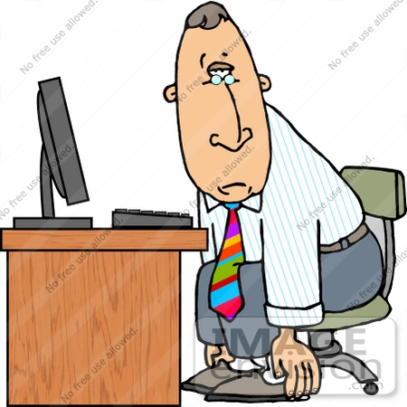 450x450 Sick Or Depressed Business Man Slouching While Sitting