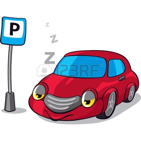 450x450 Cartoon Dirty Car Next To Car Wash Road Sign Royalty Free Cliparts