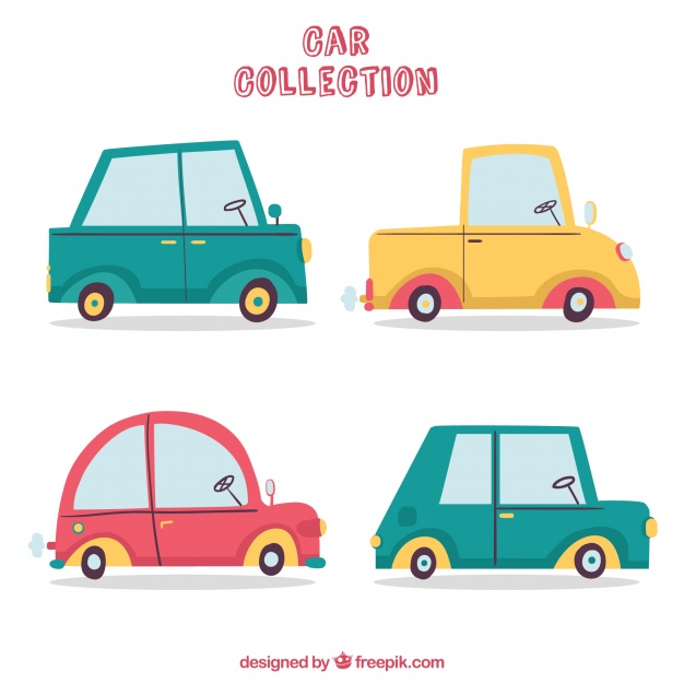 626x626 Cartoon Car Collection With Side View Vector Free Download