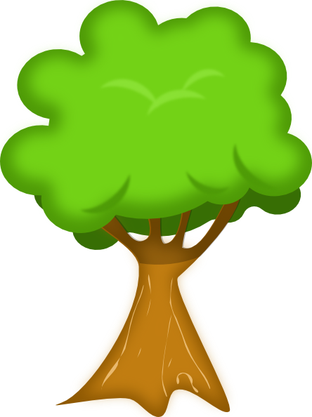 444x594 Soft Trees Clip Art