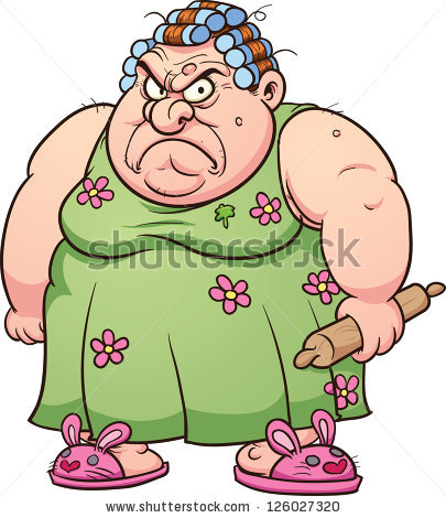 405x470 Fat Old Lady Clipart