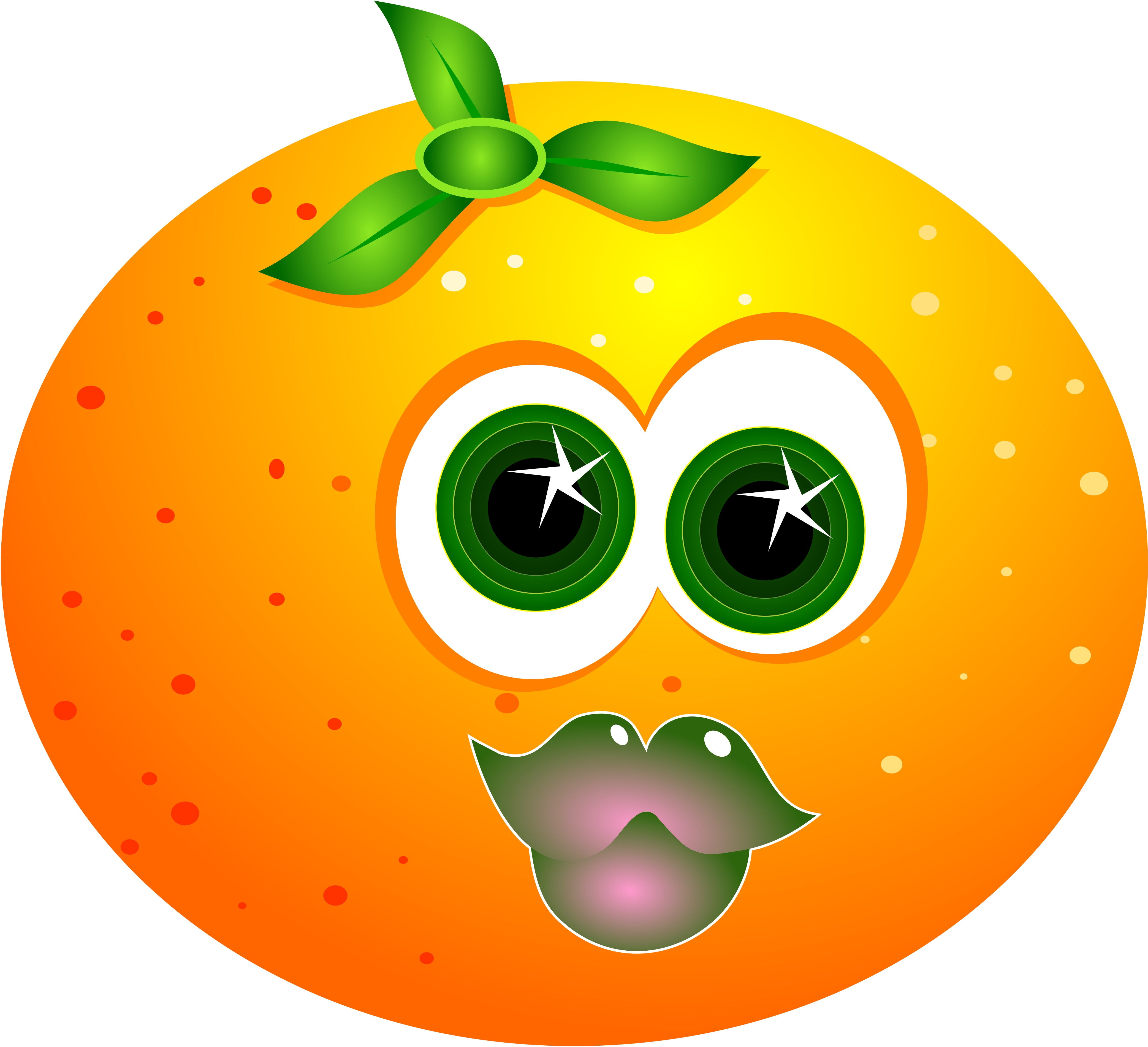 4169x3804 Animated Orange Fruit Family Cartoon Orange Free Images