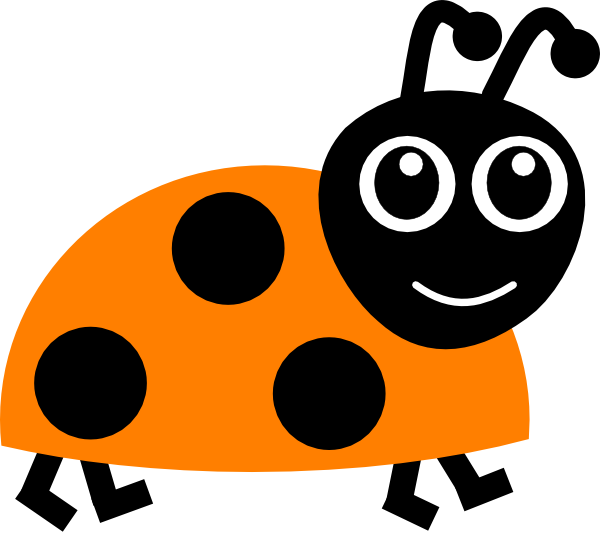 600x534 Orange Ladybug Clip Art