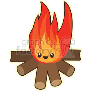 300x300 Royalty Free Cartoon Fire Illustration Clip Art Image 393864