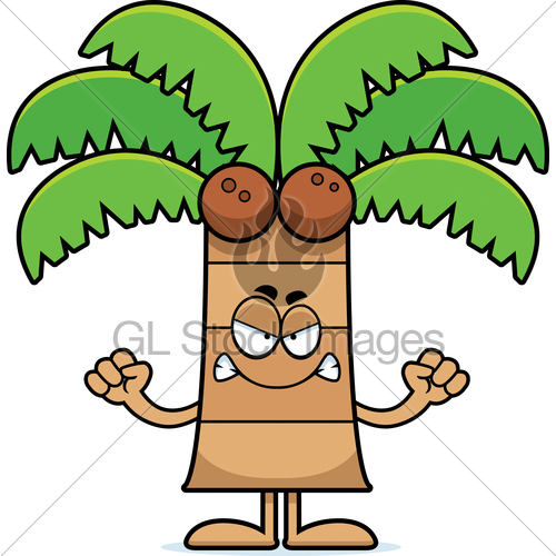 500x500 Angry Cartoon Palm Tree Gl Stock Images