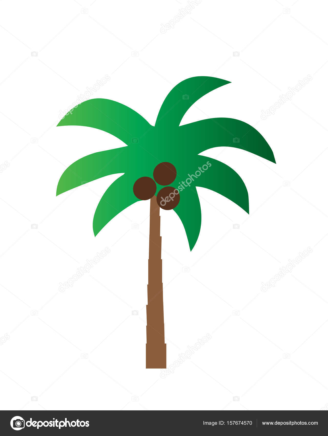 1280x1700 Cartoon Palm Tree Stock Vector Scrapster