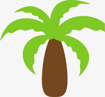437x405 Fresh Creative Cartoon Palm Trees, Cartoon, Fresh, Creative Png