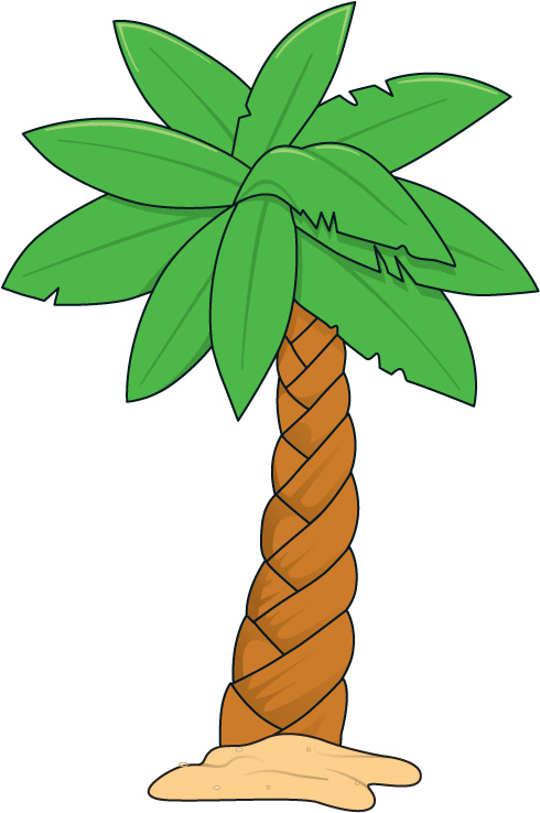 490x738 Cartoon Palm Tree Clipart