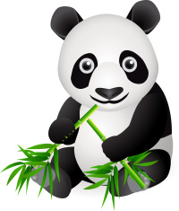 200x235 Cartoon Panda Bear Stock Vector