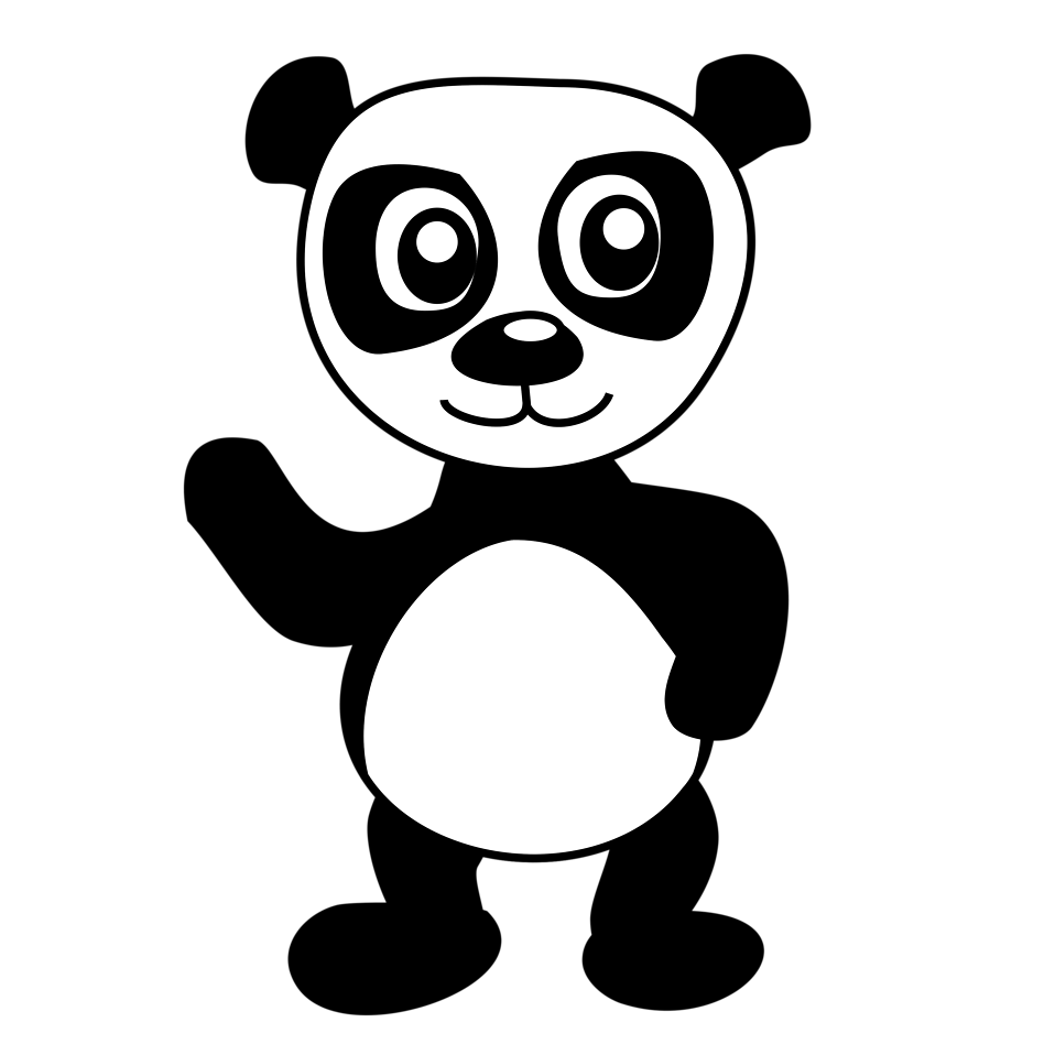 958x958 Panda Free Stock Photo Illustration Of A Cartoon Panda Bear
