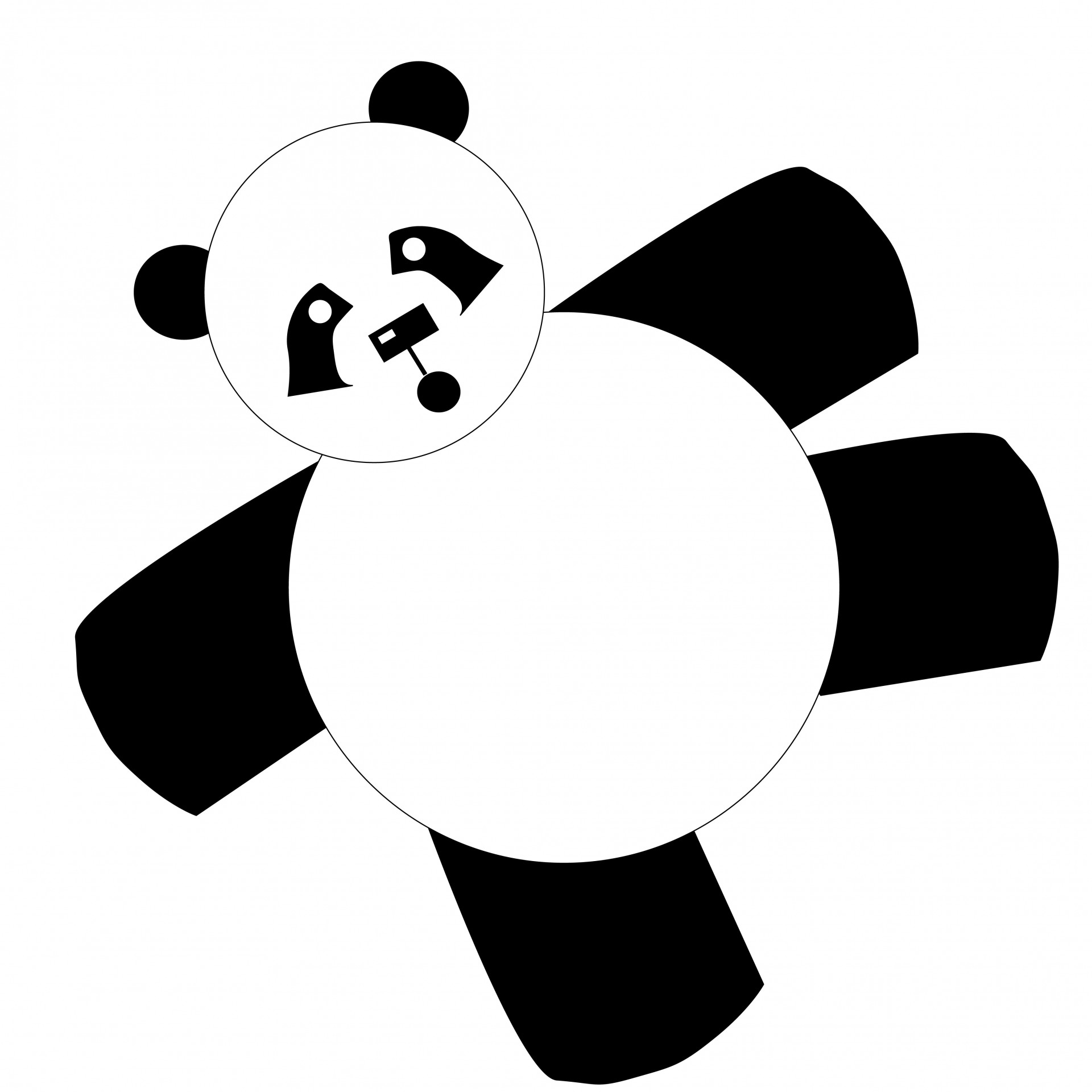 1920x1920 Panda Bear Cartoon Clipart Free Stock Photo
