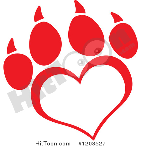 450x470 Paw Print Clipart