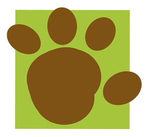 300x277 Paw Print Clipart Image