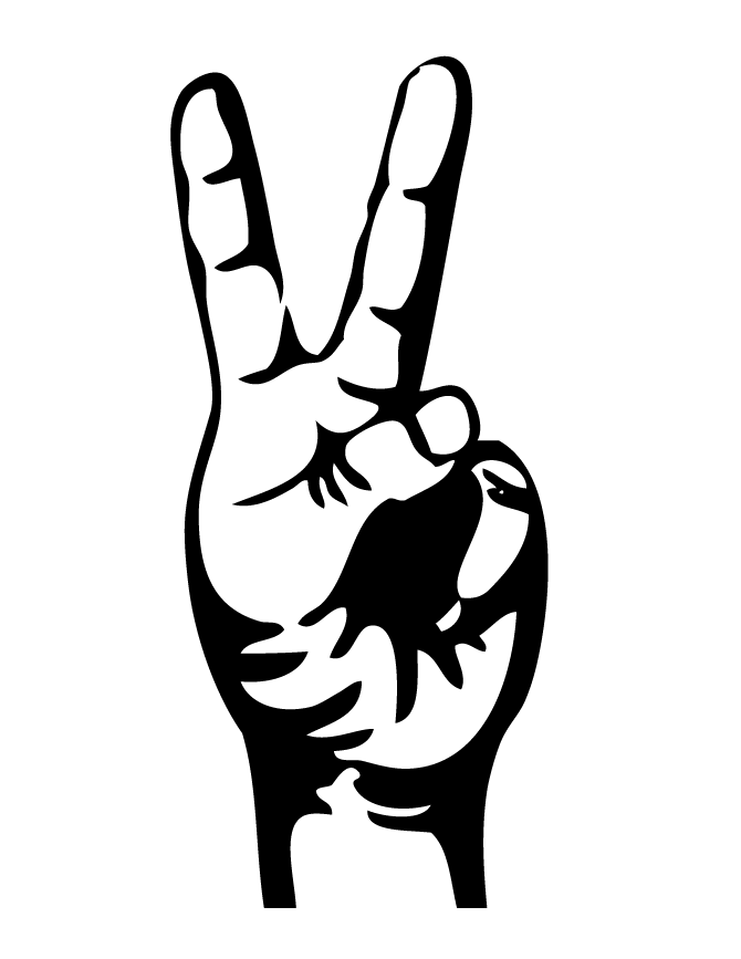 670x867 Hand Gesture Clipart Peace Sign Finger