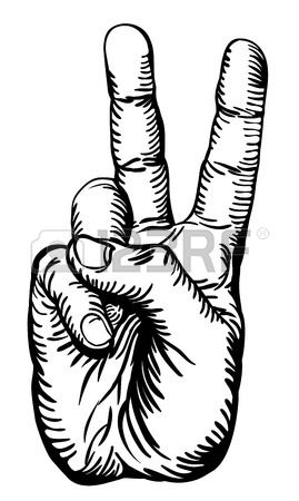 269x450 Hand Gesture Clipart Peace Sign Finger