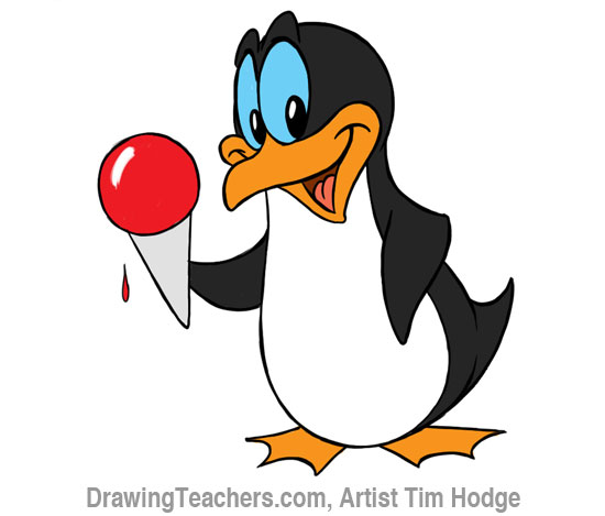550x469 Cartoon Penguin