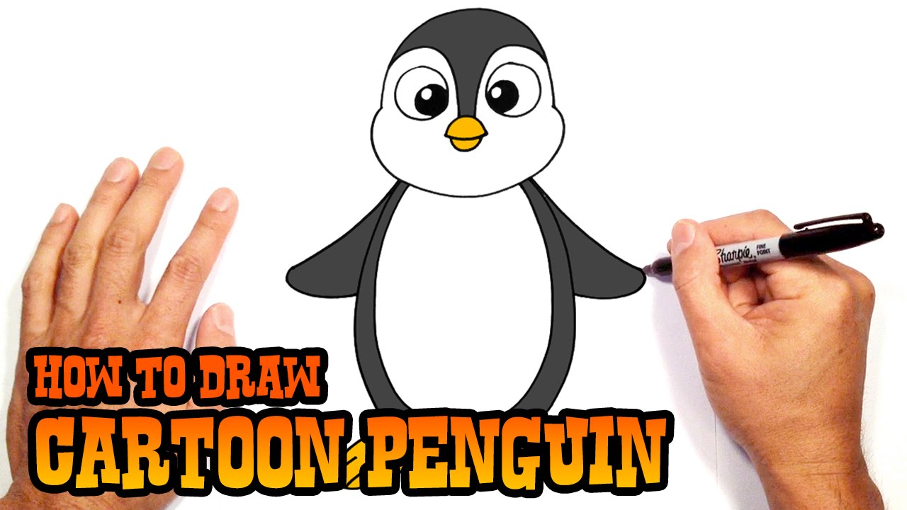 1280x720 How To Draw Cartoon Penguin Drawing Lesson