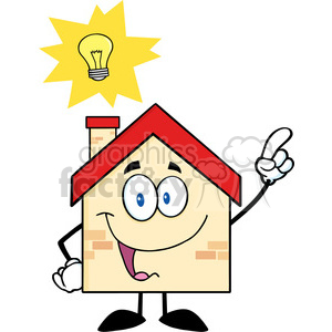 300x300 Royalty Free 6474 Royalty Free Clip Art House Cartoon Character