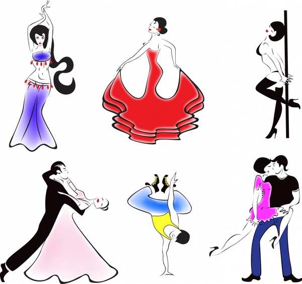 600x563 People Dancing Vector Free Vector Download (6,225 Free Vector)