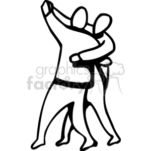 300x300 Royalty Free Two People Dancing 159474 Vector Clip Art Image