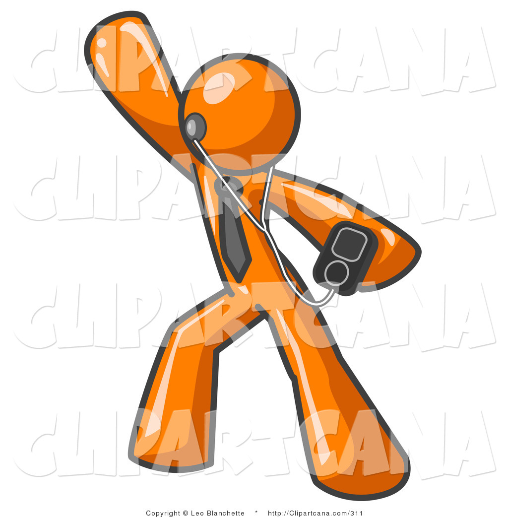 1024x1044 Vector Clip Art Of A Happy Orange Business Man Dancing