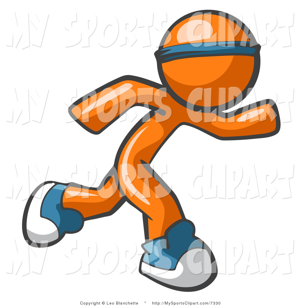 1024x1044 Sports Clip Art Of A Orange Person Running By Leo Blanchette