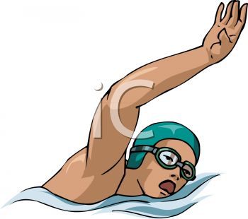 350x310 Person Swimming Clipart