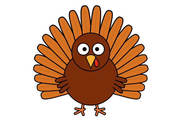600x400 How To Draw A Cartoon Turkey Goinkscape Clipart