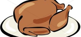 272x125 Thanksgiving With Turkey Clip Art